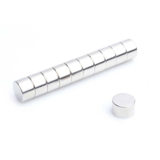 Neodymový magnet valcový MW 8x5 mm N38 10 ks.