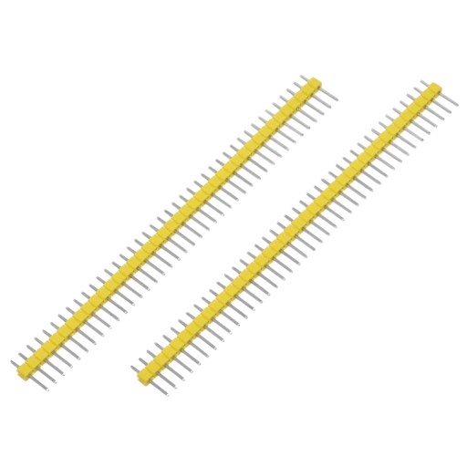 KONEKTOROVÝ PÁS ZLATÝ KOLÍK VZDIALENOSŤ 1X40 2,54 mm 6 KS