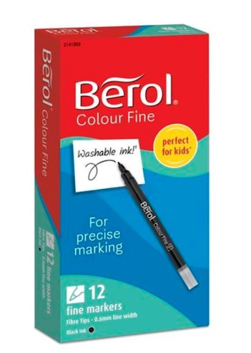 Čierne komiksové pero Berol Color Fine 0,6