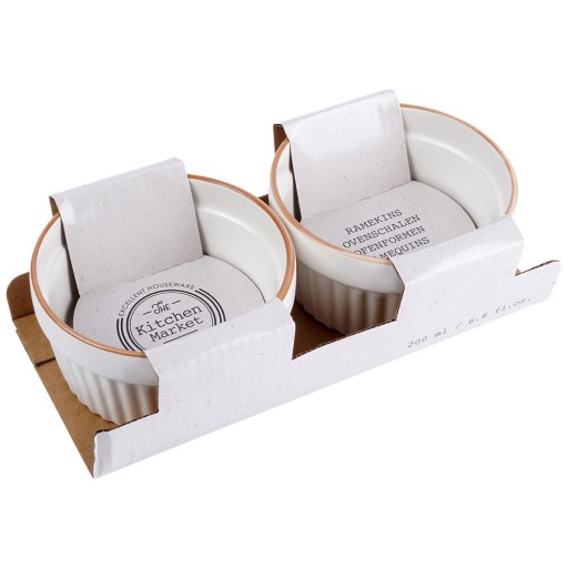 2x Žiaruvzdorný ramekin, zapekacia misa, zapekacia misa