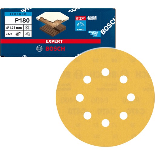 Brúsny papier na suchý zips 125mm GR.180 BOSCH EXPERT pre brúsku GEX