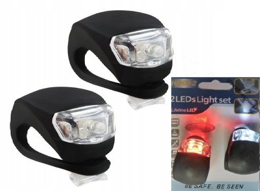 SADA LED SVETLÁ NA BICYKEL PREDNÉ A ZADNÉ 2 KS