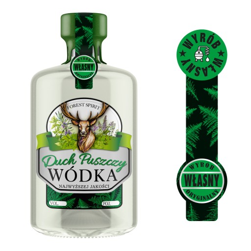 MALÝ štítok - VODKA DUCH LESA 16 ks.