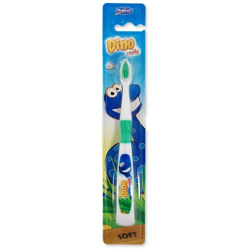 Mattes Dino Smile M48 Soft detská zubná kefka jemne zelená