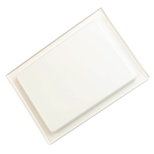 KUCHYŇSKÝ PLÁN PLASTOVÝ ČAŠNÍK TYČOVÝ PLÁN VEĽKÝ BIELY 40x28cm
