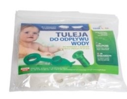 Súprava na odtok vody, odtok na detskú vaničku, hadica, návlek Tega