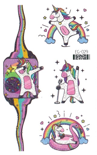 Umývateľné tetovanie pre deti GLITTER UNICORNS EG029
