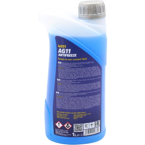 Chladiaca kvapalina 4011 Mannol AG11 -40°C 1L Modrá