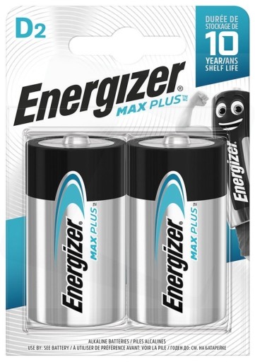 2 x ALKALICKÝ ENERGIZÁTOR BATÉRIE MAX PLUS LR20/D
