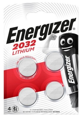 4x lítiová batéria ENERGIZER CR2032 DL2032 2032 3V 4-dielna