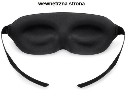 Maska na oči 3D čelenka na spanie na cesty Čierna