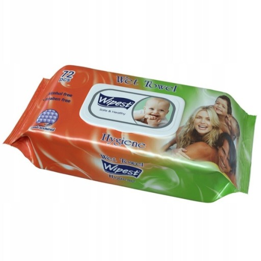 WIPEST Hygienické vlhčené obrúsky 72 ks.