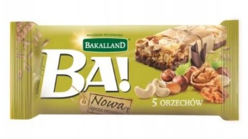 CEREÁLNY TYČ BA! 5 ORECHOV 40G BAKALLAND
