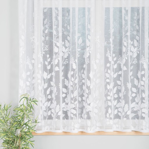Žakárový záves s rastlinným vzorom úplne dole, výška 160 cm na meter