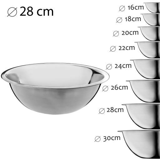 NEREZOVÁ MISKA NA ŠALÁT, 28 cm