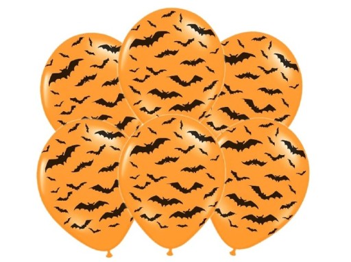 Balóny Halloween Bats - 30 cm, 6 ks.