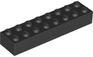 LEGO Brick 2x8 Black 6037390 3007 - 6 ks