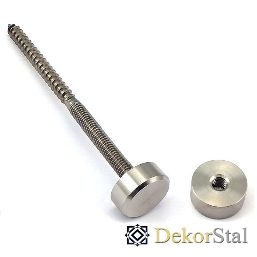 Sklenená matica, priemer 20 mm, závit M6 INOX 304, leštená