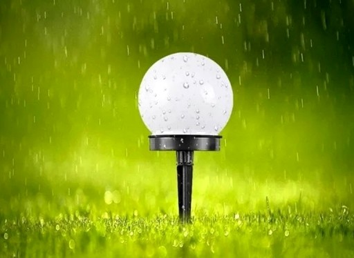 SOLÁRNA ZÁHRADNÁ LAMPA SILNÁ BIELA LED GUĽA XXL 2 ks