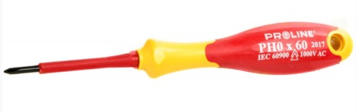 Elektrotechnický skrutkovač PH0 x 60mm 1000V PROLINE (10592)