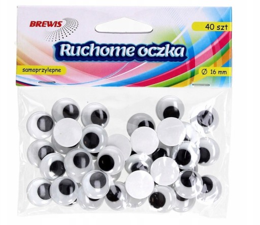 POHYBLIVÉ SAMOLEPIACIE OČI RO10 16mm BREWIS