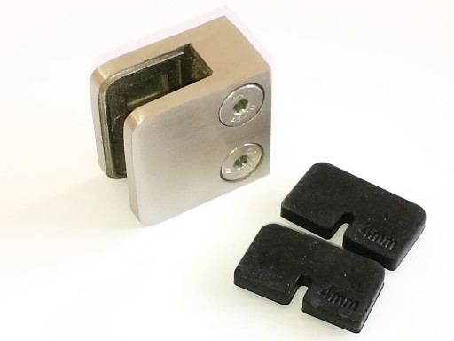 Držiak sklenenej police, montáž INOX 4 mm
