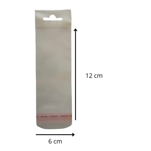 Mini celofánové vrecká s lepidlom + Euro vešiak 6x12 cm 100 ks