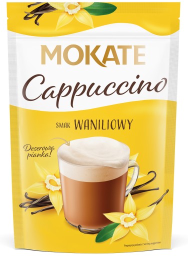 Kávový nápoj Vanilkové cappuccino s penou bez espresso kávovaru 110g Mokate