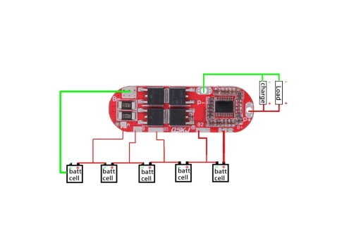 BMS 25 5S pre 3,7 V až 4,2 V články