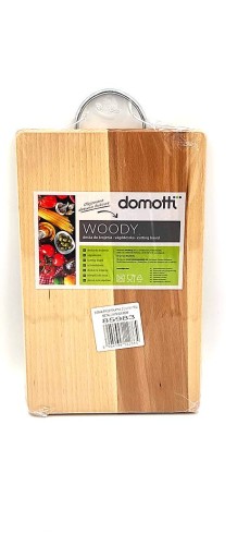 Drevená obdĺžniková doska na krájanie s kovovou rukoväťou Woody 30 x 20 cm