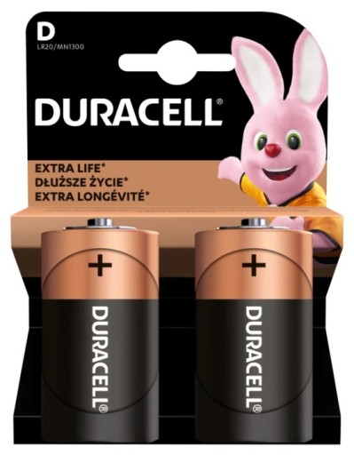 Batérie Duracell Alkaline Basic D LR20 x 2 ks.