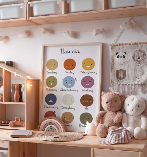 Náučný plagát Pocity A4 MONTESSORI