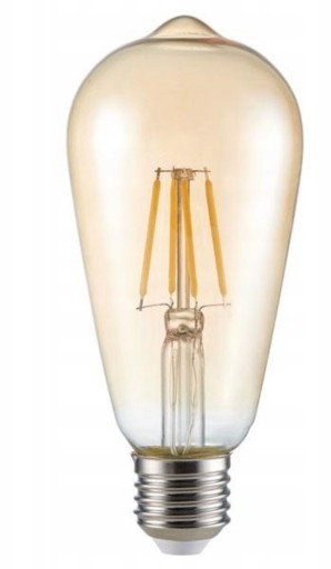 E27 2W ST64 FILAMENT AMBER LED žiarovka