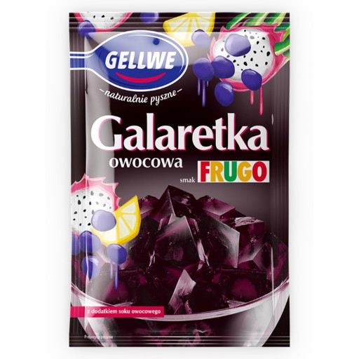 Želé čierne s príchuťou Gellwe Frugo 72 g
