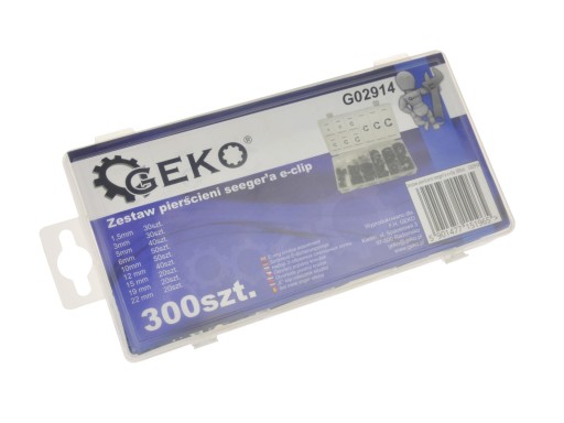 Sada 300 ks segerových krúžkov GEKO g02914