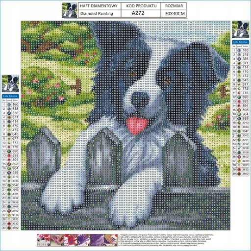 Diamantové vyšívanie DOG Diamantové maľovanie 5D PICTURE Diamantový rezací papier