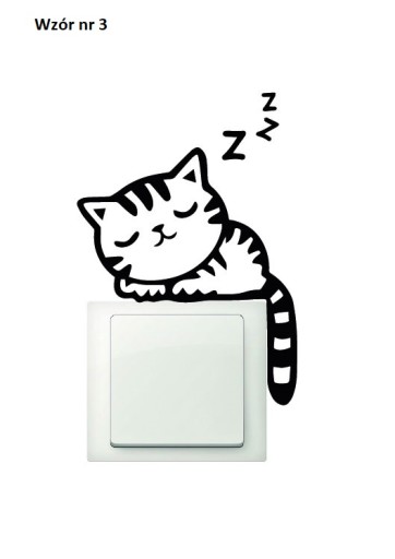 Nálepka CAT pre obvod spínača svetla! D.výber