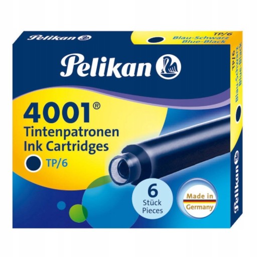 NÁPLNE TP/6 - modré - prívesok na perá 6 kusov PELIKAN
