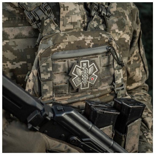 NÁŠIVKA PARAMEDIC ZNAK STAR OF LIFE CADEUCE VÝŠIVKA M-TAC RANGER ZELENÁ