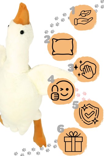 PLYŠOVÝ VANKÚŠ HUSKA MASKOT PIPA HRAČKA HRAČKA DLHÁ HUSKA VTÁK 48