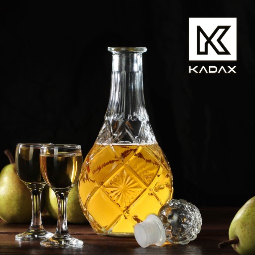 KARAFA NA VODU KRYŠTÁLOVÁ WHISKY 0,8L SKLENENÁ FĽAŠA S KORKOM
