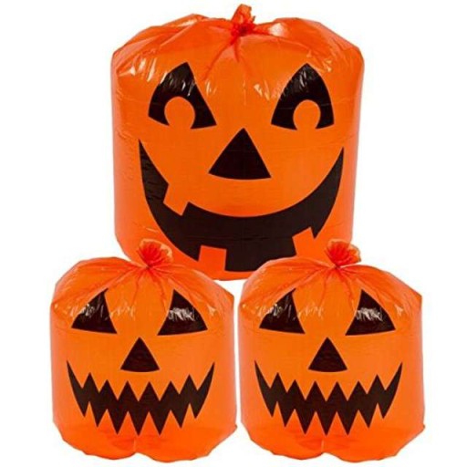 Halloweenske TAŠKY s tekvicovou tvárou, 3 ks