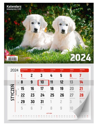 Mesačný kalendár na rok 2024 RÔZNE TLAČE