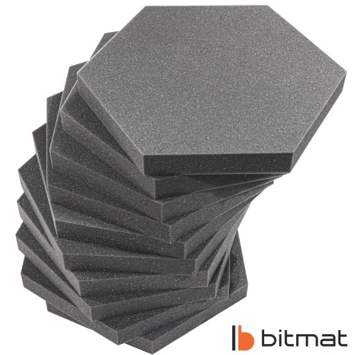 Akustický NÁSTENNÝ PANEL Tlmenie HEXAGON šesťhran Bitmat 3cm