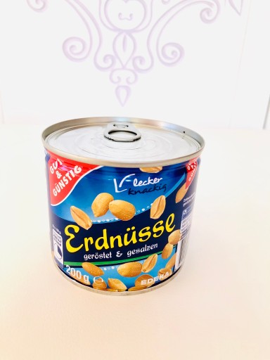 Arašidy solené Erdnusse Gut & Gunstig 200g plechovka