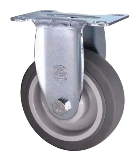 Gumové pevné kolieska na vozík, priemer 100 mm, 120 kg