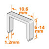 Sponky Verkatto typ G/140 14mm