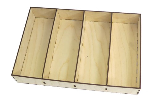 DEKOROVÁ KRABIČKA so 4 priehradkami 31,8x21,2x5,5cm PE36