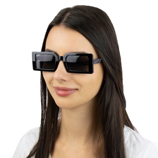 Dámske retro slnečné okuliare obdĺžnikového tvaru