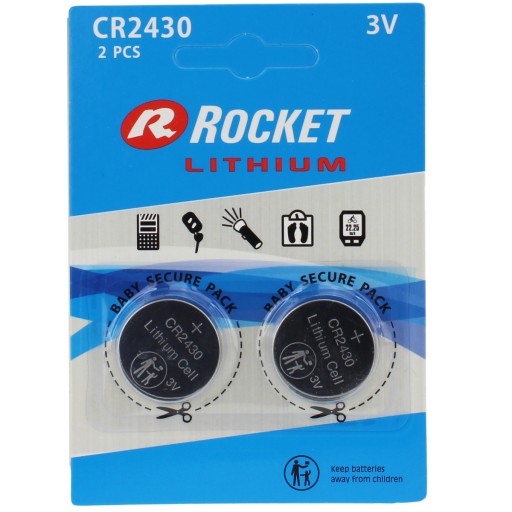 LÍTIOVÉ BATÉRIE CR2430 2KUS RAKETOVÁ BATTÉRIA